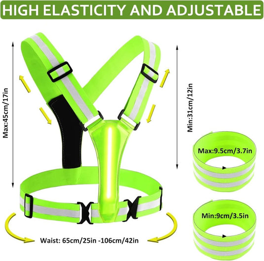 🌟 Wees zichtbaar en veilig met dit LED - veiligheidsvest! - happygetfit.com