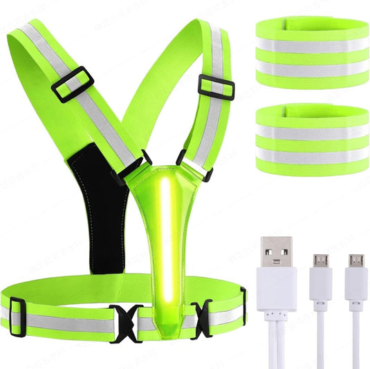 🌟 Wees zichtbaar en veilig met dit LED - veiligheidsvest! - happygetfit.com
