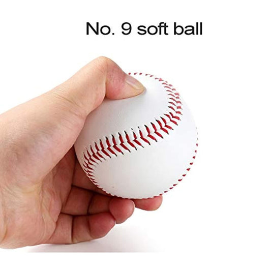 Een hand die in een aluminium honkbalknuppel nr. knijpt. 9 zachte honkbal, ideaal voor beginners en ervaren spelers.