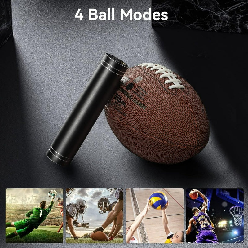 Laad afbeelding in Galerijviewer, Een multifunctionele intelligente ballenpomp met drukherkenning en een functie voor het projecteren van vier verschillende sportbalafbeeldingen: voetbal, voetbal, volleybal en basketbal.
