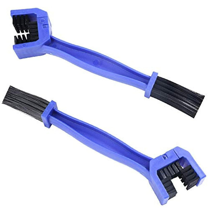 Laad afbeelding in Galerijviewer, Twee blauwe fietskettingreinigingsborstels met handvatten voor professionele reiniging.
