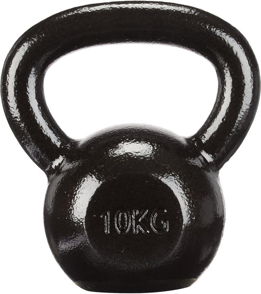 De 10 kg zwarte kettlebell van