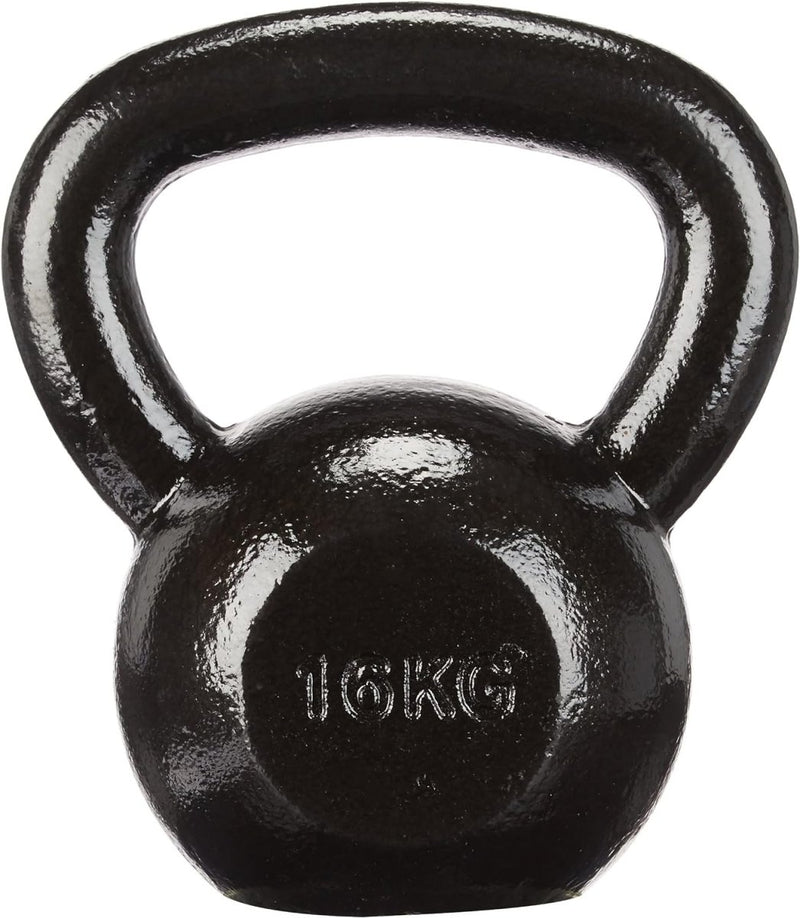 Laad afbeelding in Galerijviewer, Een duurzame 16 kg zwart Kettlebell: de ultieme fitnesstool voor iedereen.
