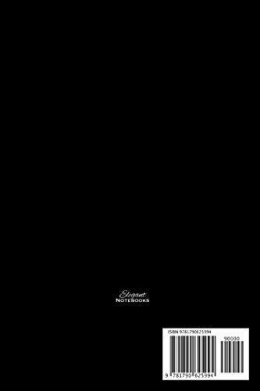 Zwarte omslag van een notitieboek met de tekst