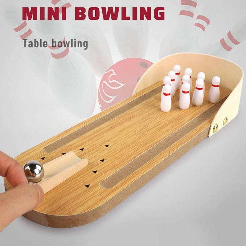 Laad afbeelding in Galerijviewer, Productnaam: mini houten bowlingset
