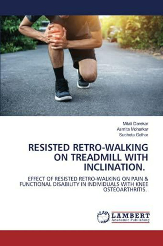 Een persoon met knieartrose knielt en grijpt zijn knie vast van de pijn. De titel van het boek luidt: