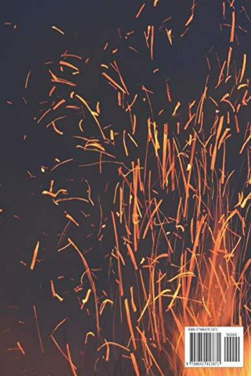 Laad afbeelding in Galerijviewer, Zin met productnaam: Vonken die opstijgen naar de nachtelijke hemel door een brand tijdens een Schorpioentraining.
