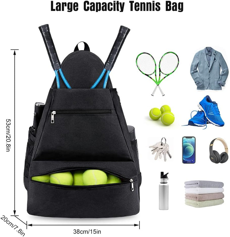 Laad afbeelding in Galerijviewer, Upgrade je tennisgame met onze stijlvolle en functionele tennistas met schoenenvak van het product Tennis Game Changer!

