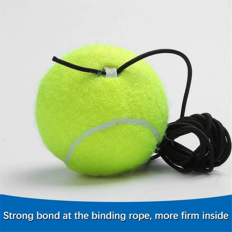 Laad afbeelding in Galerijviewer, Een Tennistrainer - Zelfstudie tennistraining voor beginners en volwassenen bal met een elastisch koord er doorheen, op de markt gebracht met een sterke binding aan het bindtouw.
