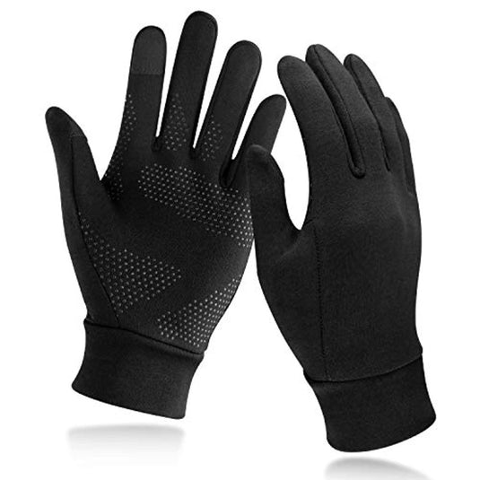 Een paar touchscreen-handschoenen: warm, comfortabel en bedien je smartphone eenvoudig met antislip gripstippen op de handpalmen.