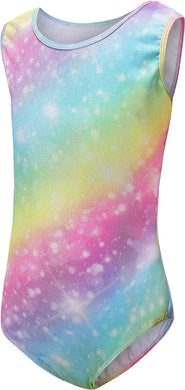 Kleurrijke Tie-Dye Turnpakjes voor meisjes met een pastel regenboogpatroon met sterachtige spikkels.
Productnaam: Turnpakjes voor meisjes: laat je dochter schitteren op het sportveld
