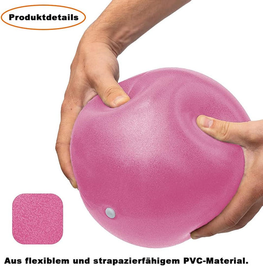 Versterk je core en verbetering je balans met onze roze, pilatesbal in een hartvormig ontwerp gemaakt van duurzaam pvc-materiaal.