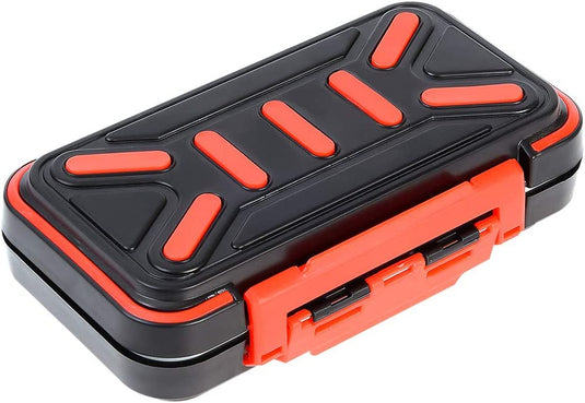 Een zwart-rode rechthoekige gereedschapskoffer met een robuust, duurzaam ontwerp en klinksluitingen aan de voorkant.
Productnaam: Pikepro kunstaasdoos