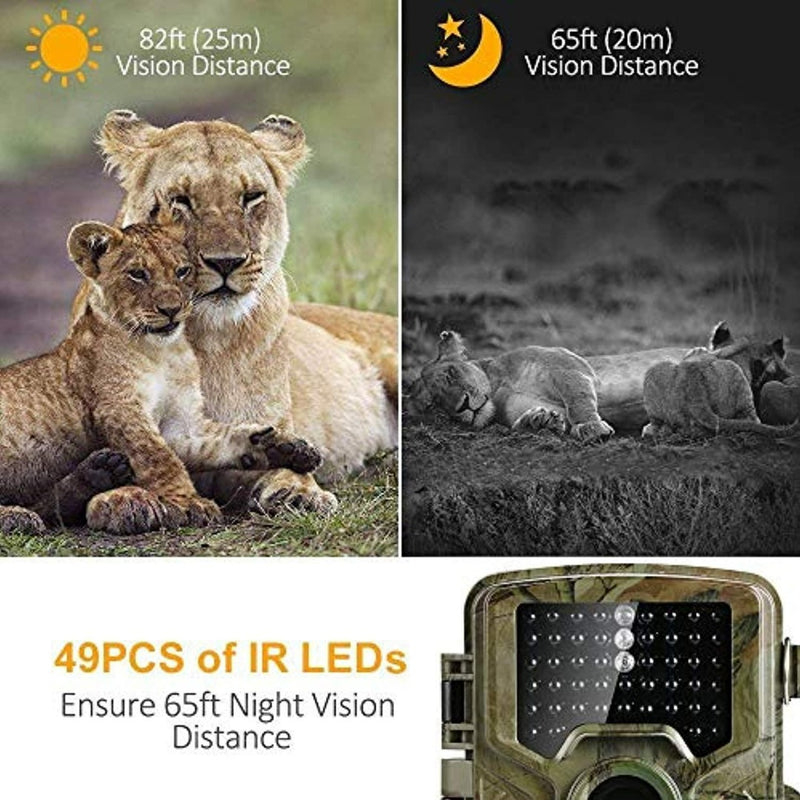 Laad afbeelding in Galerijviewer, Leeuwin en welp bij daglicht; Krachtige wildcamera voorzien van infrarood LED&#39;s voor nachtelijke wildobservatie en uitgebreid detectiebereik.
