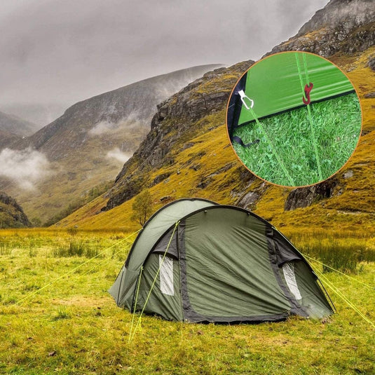 10 Stks Reflecterende Tent Guy Touwen, 4 mm Lichtgewicht Tent Camping Touw 4M Lange Tent Gids Lijnen Koord met Tensione Richter voor Outdoor Camping Wandelen Luifel Tenten Winddicht - happygetfit.com