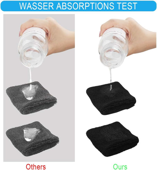 12 stuks absorberende zweetbanden voor dames en heren, zwart, katoen, polsbanden voor sport, basketbal, hardlopen, fietsen, joggen, voetbal, tennis - happygetfit.com