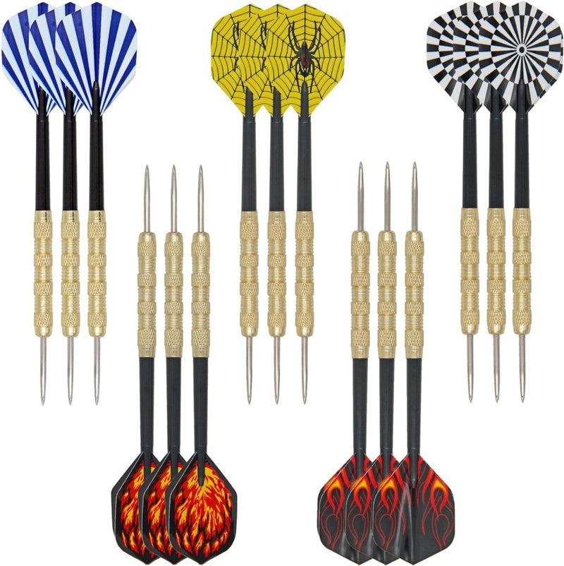 Load image into Gallery viewer, 15 Pack 14G Kleurrijke Dartpijlen met Stalen Punt, Aluminium Assen Metaal Dartset (5 Kleuren), Beginners Thuis Darten, Messing Vaten en Dart Puntenslijper, voor Rec Room Mannengrot Bar - happygetfit.com
