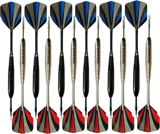 15 Pack 14G Kleurrijke Dartpijlen met Stalen Punt, Aluminium Assen Metaal Dartset (5 Kleuren), Beginners Thuis Darten, Messing Vaten en Dart Puntenslijper, voor Rec Room Mannengrot Bar - happygetfit.com