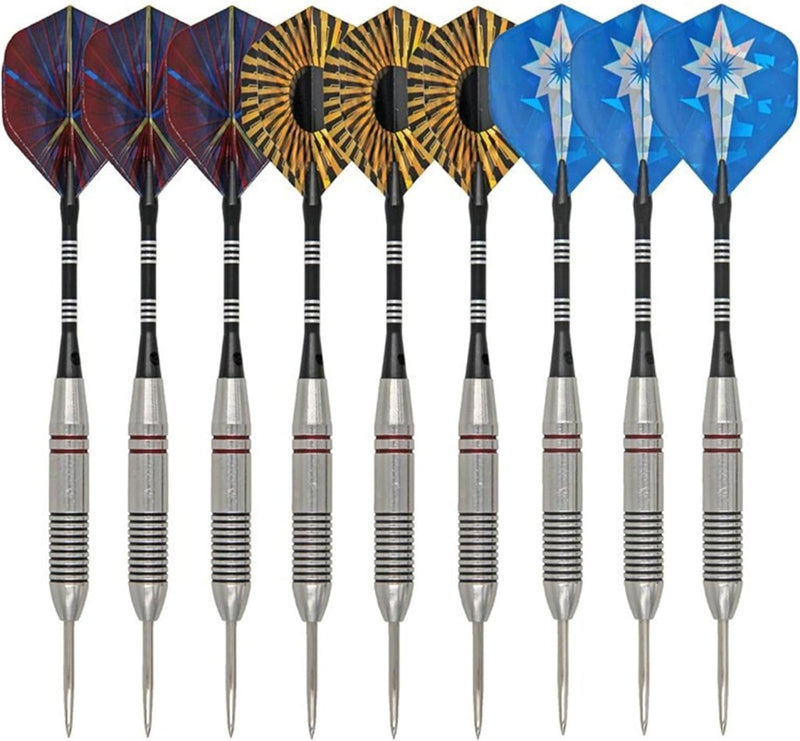 Laad afbeelding in Galerijviewer, 15 Pack 14G Kleurrijke Dartpijlen met Stalen Punt, Aluminium Assen Metaal Dartset (5 Kleuren), Beginners Thuis Darten, Messing Vaten en Dart Puntenslijper, voor Rec Room Mannengrot Bar - happygetfit.com
