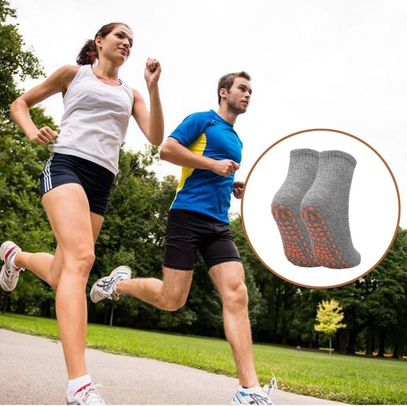 Load image into Gallery viewer, 2 paar dames heren antislip grip sokken ABS sport sokken voor yoga pilates barre trampoline fitness vechtsporten ziekenhuis thuis wandelen sokken met handgrepen - happygetfit.com
