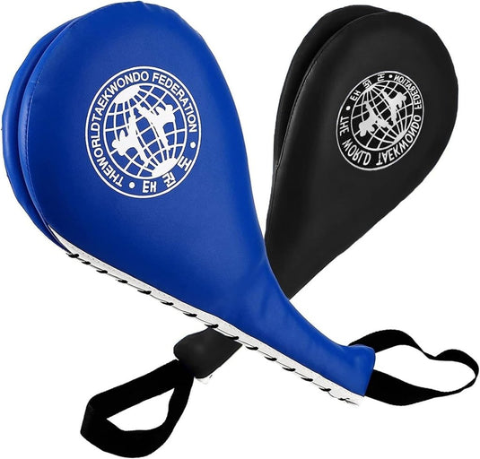 2 Pack Taekwondo Dubbele Kick Pads - Duurzaam Strike Boksen en Vechtsporten Apparatuur voor Karate Kickboksen MMA Praktijk - Voor Kinderen Jeugd Volwassen - happygetfit.com