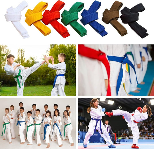 2 Pcs 260cm Judo Karate Riem Martial Arts Sport Riemen Taekwondo Riemen Professioneel Karate Aikido Riem Dikke Stof White Belt Kinderen Volwassenen Kofun Martial Arts Riem - happygetfit.com