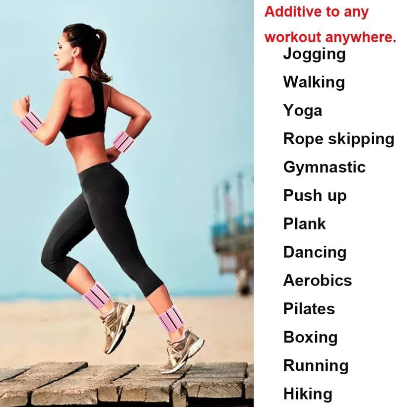 Load image into Gallery viewer, 2 stuks verstelbare polsgewichten enkelgewichten voor oefeningen wandelen joggen yoga aerobics pilates gewichtsarmband fitnessarmband (14-23 cm) - happygetfit.com
