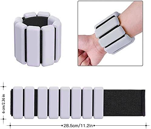 2 stuks verstelbare polsgewichten enkelgewichten voor oefeningen wandelen joggen yoga aerobics pilates gewichtsarmband fitnessarmband (14-23 cm) - happygetfit.com