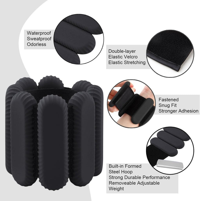 Load image into Gallery viewer, 2 stuks verstelbare polsgewichten enkelgewichten voor oefeningen wandelen joggen yoga aerobics pilates gewichtsarmband fitnessarmband (14-23 cm) - happygetfit.com
