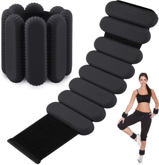 2 stuks verstelbare polsgewichten enkelgewichten voor oefeningen wandelen joggen yoga aerobics pilates gewichtsarmband fitnessarmband (14-23 cm) - happygetfit.com