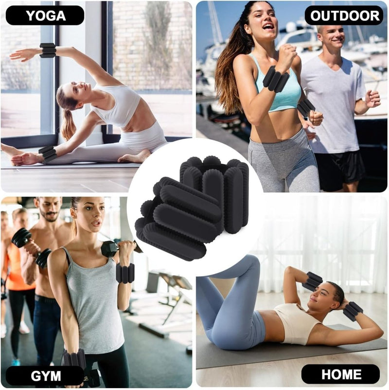 Load image into Gallery viewer, 2 stuks verstelbare polsgewichten enkelgewichten voor oefeningen wandelen joggen yoga aerobics pilates gewichtsarmband fitnessarmband (14-23 cm) - happygetfit.com
