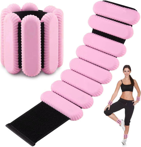 2 stuks verstelbare polsgewichten enkelgewichten voor oefeningen wandelen joggen yoga aerobics pilates gewichtsarmband fitnessarmband (14-23 cm) - happygetfit.com