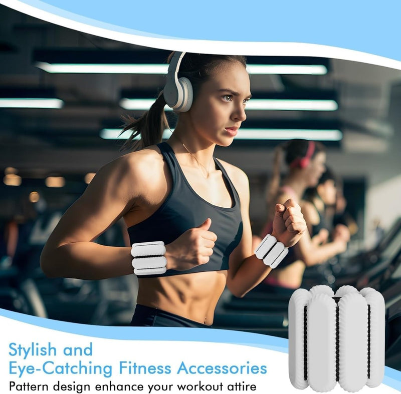 Load image into Gallery viewer, 2 stuks verstelbare polsgewichten enkelgewichten voor oefeningen wandelen joggen yoga aerobics pilates gewichtsarmband fitnessarmband (14-23 cm) - happygetfit.com
