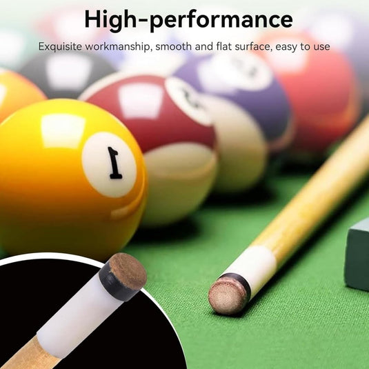 20-delige biljartkeu tip set 10 mm – leren schroefpunten met kunststof huls voor pool en snooker - happygetfit.com