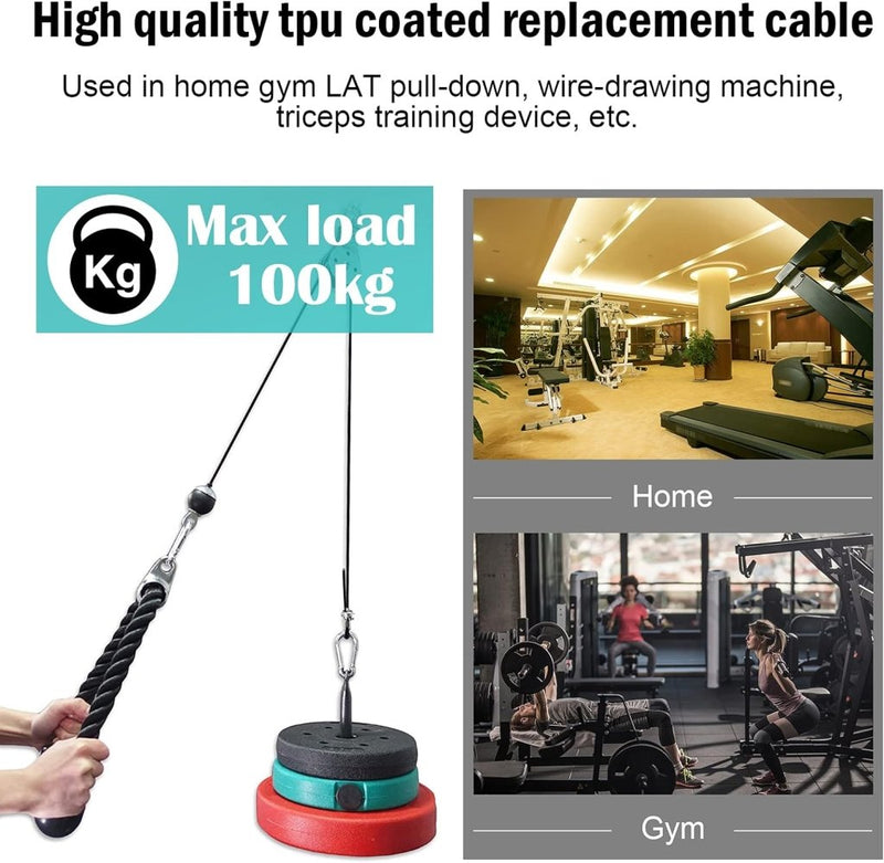 Laad afbeelding in Galerijviewer, 2m Fitness Stalen Kabel Fitness Gym Vervanging Kabel Thuis Gym Kabel Accessoires Fitness Katrol Kabel Systeem Zware Stalen Kabel voor Thuis Gym - happygetfit.com
