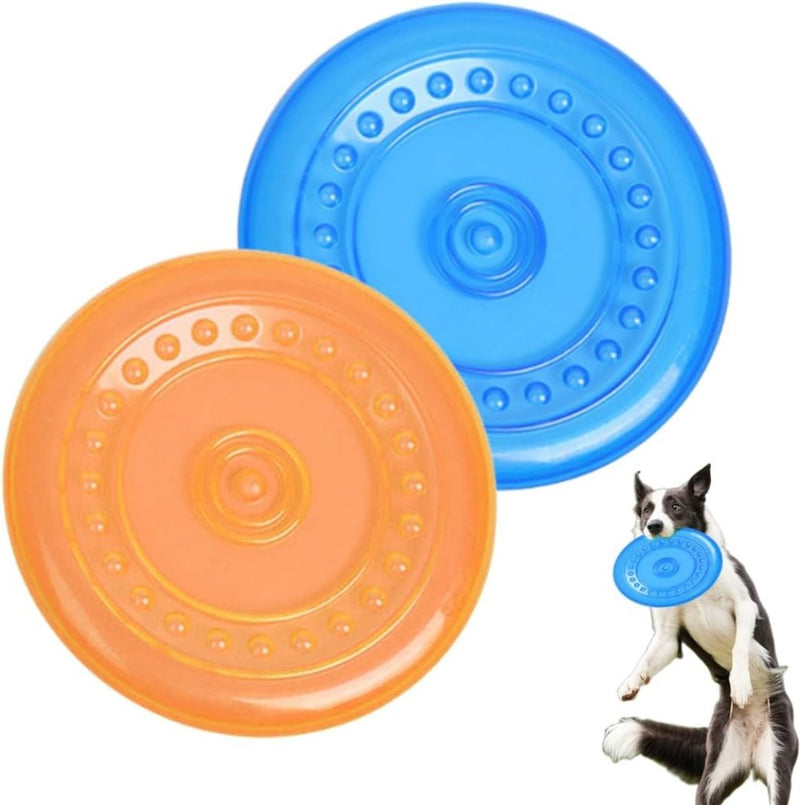 Load image into Gallery viewer, 2x hondenfrisbee 15,5 cm – drijvend rubber hondenspeelgoed voor apporteren en training - happygetfit.com
