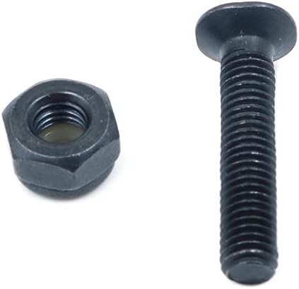 Skateboard schroeven 35 mm met moeren 16 stuks zwart – truck montagebouten – longboard accessoires