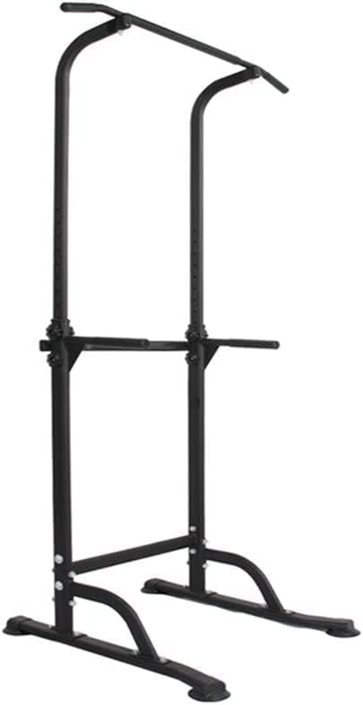 Laad afbeelding in Galerijviewer, DlandHome Romeinse stoel voor krachttraining, verstelbaar, dips tractie, optrekstang op voet, tractiestation, buikdips, armleuningen, fitness, zwart

