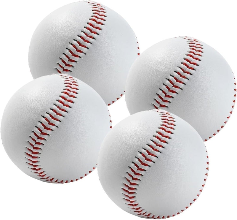 Laad afbeelding in Galerijviewer, 4 stuks handgenaaide zachte honkbal, 9 inch PU baseballen, softbal voor training, volwassenen en jongeren, professionele games - happygetfit.com
