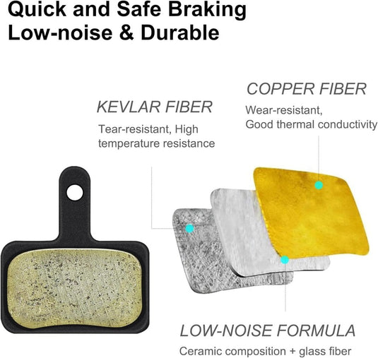 4 x remblokken voor de fiets schijfrem voor B01S, schijfrempads, fietsvoeringen, remblokken, high performance voor Deore, TRP, Tektro - happygetfit.com