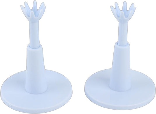 Verstelbare golftees 2 stuks van kunststof met rubberen balhouder 53 tot 73 mm – golfafslag – golftraining