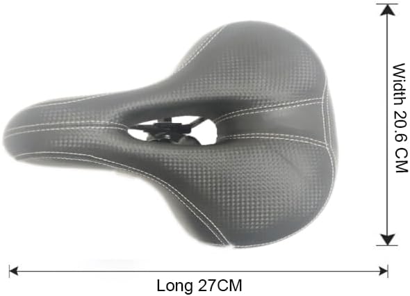 Load image into Gallery viewer, Comfortabel fietszadel met traagschuim en dubbele vering zwart
