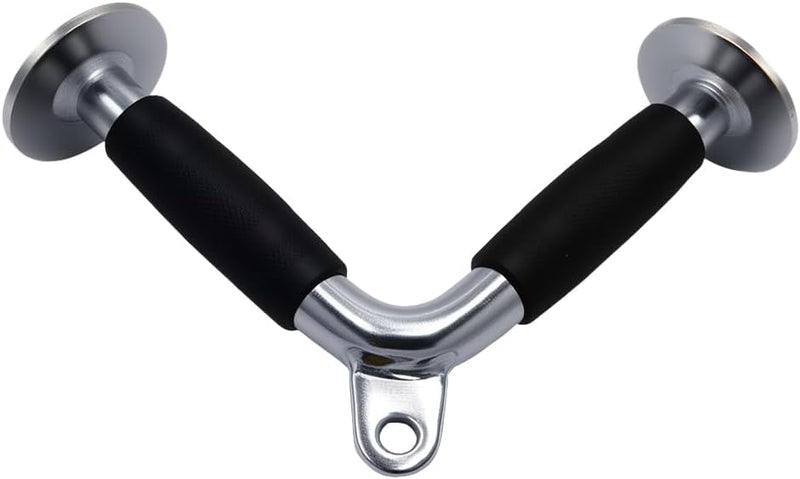 Laden Sie das Bild in Galerie -Viewer, V-bar triceps handgreep met draaibare aansluiting en rubberen grip – kabelgreep – fitness accessoire

