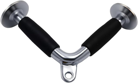 V-bar triceps handgreep met draaibare aansluiting en rubberen grip – kabelgreep – fitness accessoire