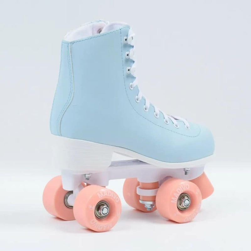 Load image into Gallery viewer, Madivo Pastel Klassieke retro rolschaatsen voor dames | ABEC-7 kogellagers | meisjes rolschaatsen, skeelers| blauw/koraal | maat 35, 36, 37, 38, 39, 40, 41

