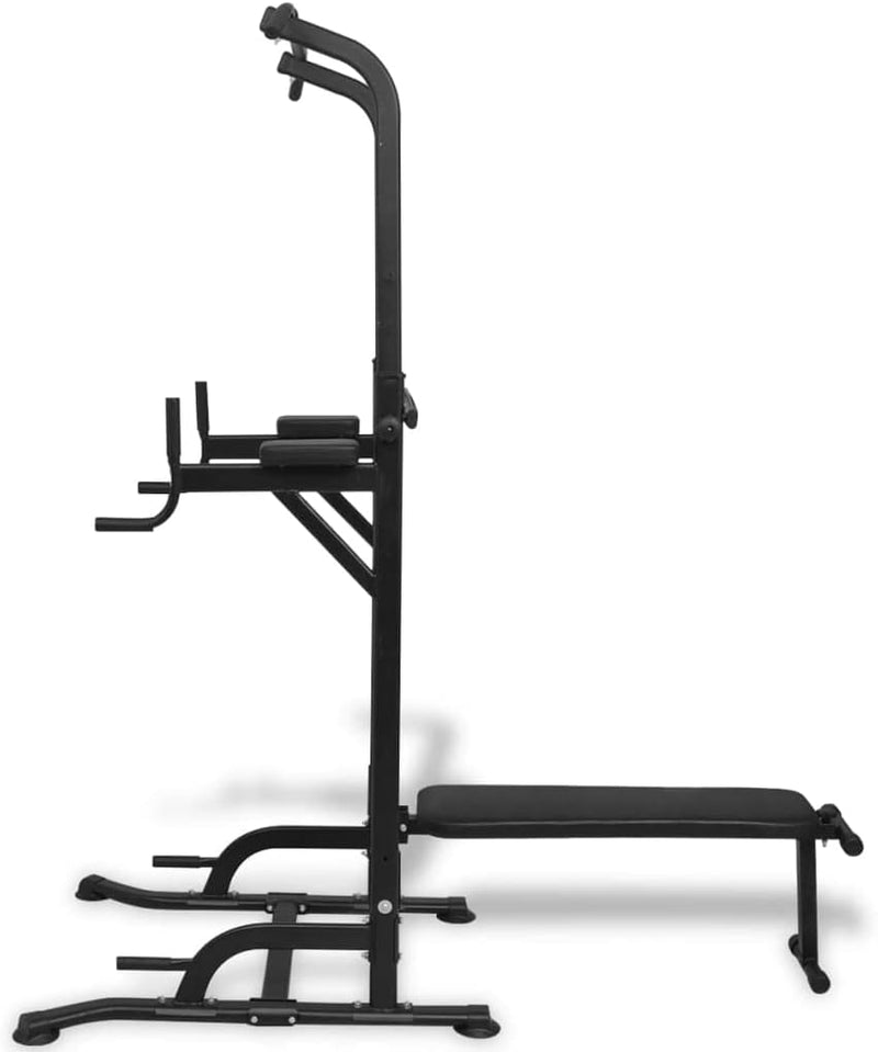 Laad afbeelding in Galerijviewer, vidaXL Fitnessapparaat met Bankje Staal Fitnesstoren Sporten Fitness Trainen
