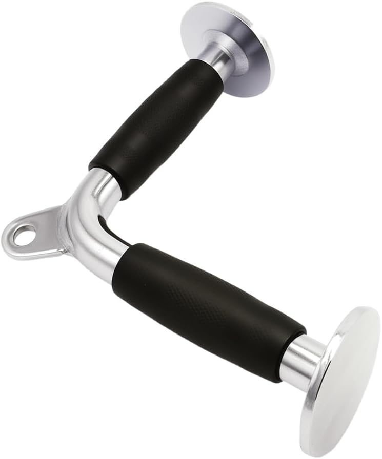 Laden Sie das Bild in Galerie -Viewer, V-bar triceps handgreep met draaibare aansluiting en rubberen grip – kabelgreep – fitness accessoire
