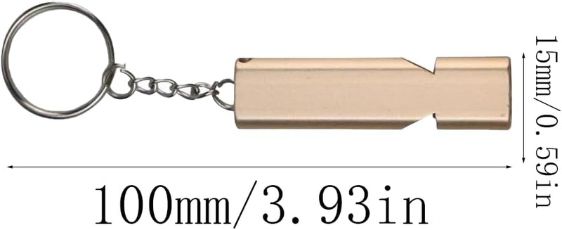 Laad afbeelding in Galerijviewer, Lmyzcbzl Trillerfluitje, 2 Stuks Noodfluitjes, Metalen Noodfluitje, Fluitje met Sleutelhanger, Voor School, Gym, Outdoor, Kamperen, Wandelen, Jagen, Klimmen
