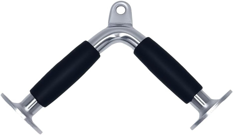 Laden Sie das Bild in Galerie -Viewer, V-bar triceps handgreep met draaibare aansluiting en rubberen grip – kabelgreep – fitness accessoire
