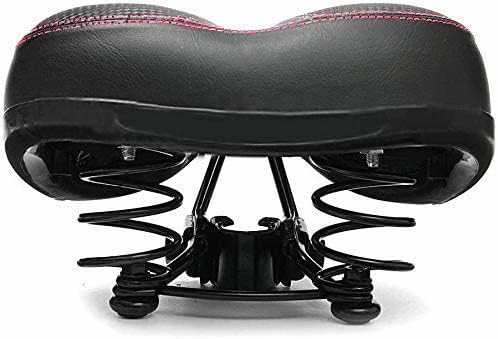 Load image into Gallery viewer, Comfortabel fietszadel met traagschuim en dubbele vering zwart
